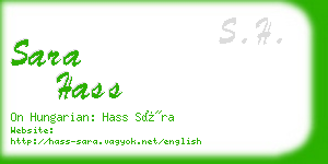 sara hass business card